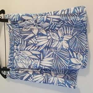 Blue water floral skirt size medium